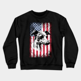 Patriotic Greyhound American Flag Crewneck Sweatshirt